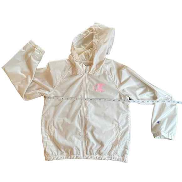 Champion Windbreaker Collegiate Ombre Jacket Hooded Cropped Womens M / Girls XL - Picture 4 of 10